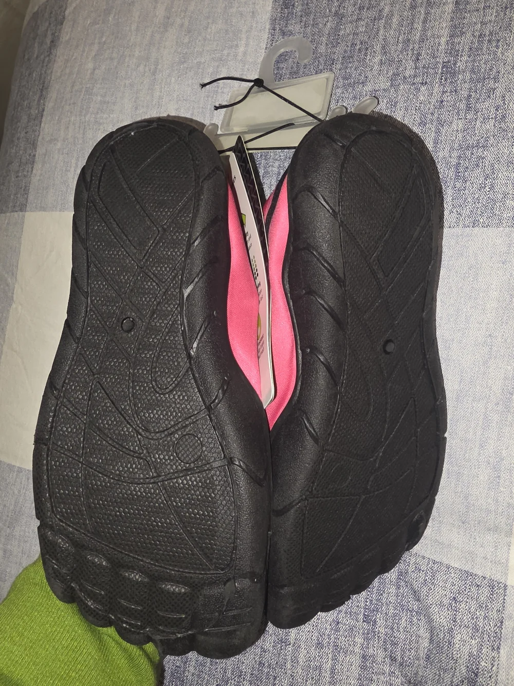 RBX Girla Pink and Black Aqua Socks - Slip-On Water Shoes Sz Medium 13/1 NWT